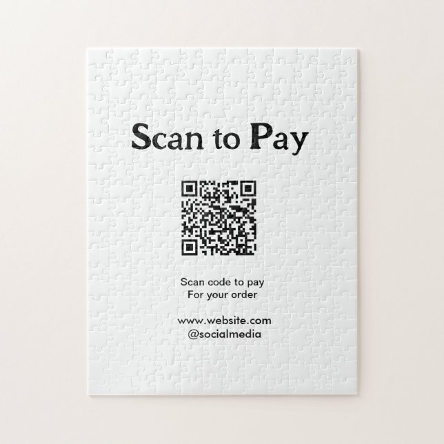 Puzzle Scanner pour payer la commande Code QR Ajouter un  (Vertical)