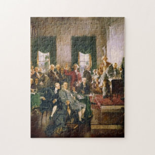 Puzzle Scène à la signature de la Constitution