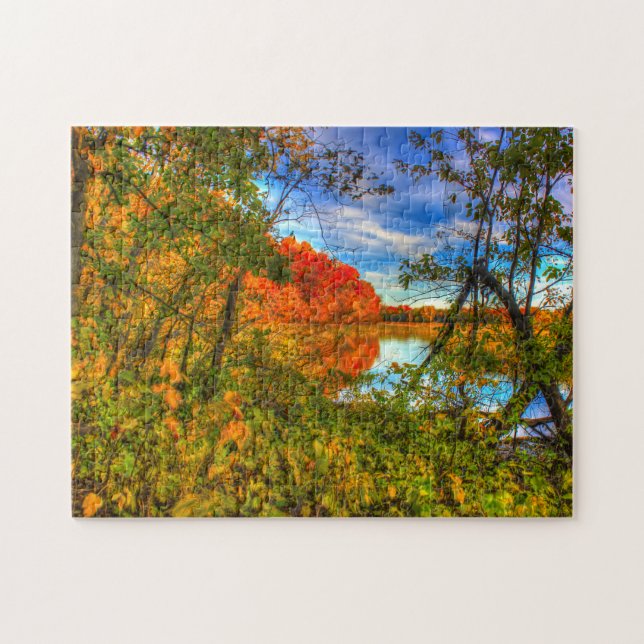 Puzzle Scène d'automne dans le Wisconsin. (Horizontal)