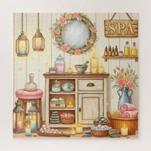 Puzzle Scène de détente cocoonante de cabinet de Spa