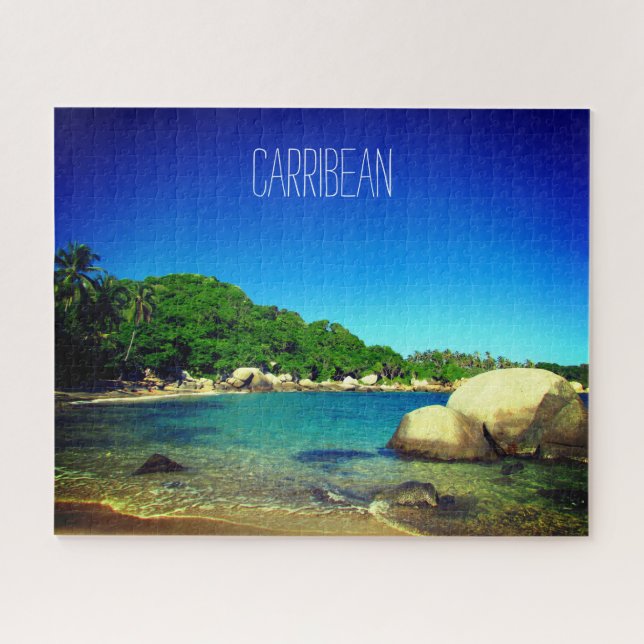 Puzzle scène de la plage de carribean (Horizontal)