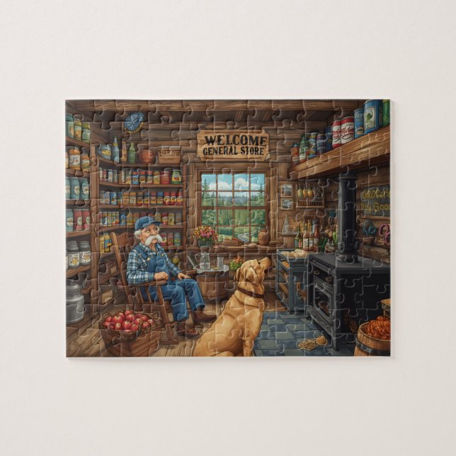 Puzzle Scène de magasin général de campagne cosy (Horizontal)
