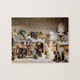 Puzzle Scène de nativité installée pour Noël