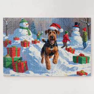 Puzzle Scène de neige festive de Noël à Airedale