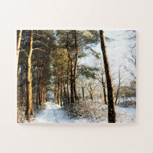 Puzzle Scène de neige forestière 11x14 30pc jpcna