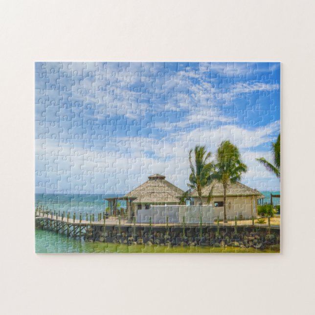 Puzzle Scène de plage des Samoa américaines. (Horizontal)
