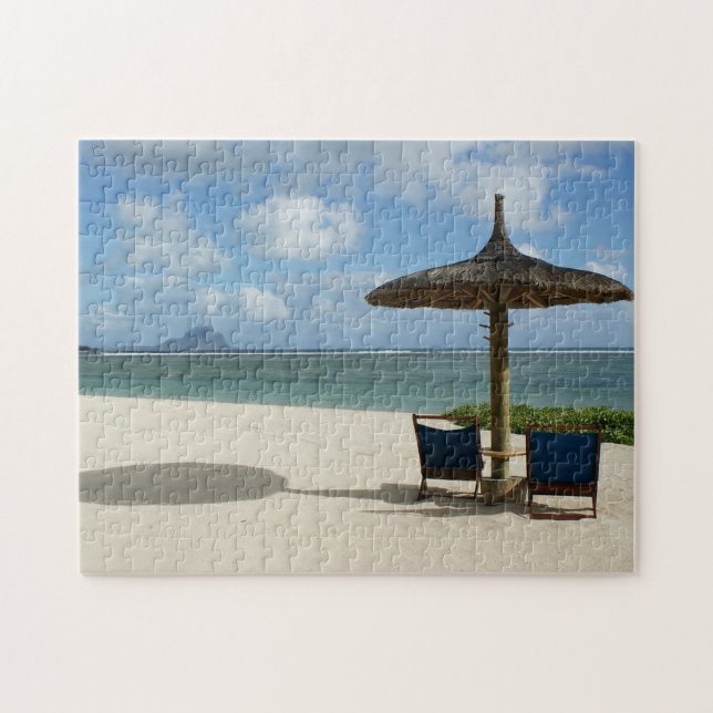 Puzzle Scène de plage Maurice. (Horizontal)