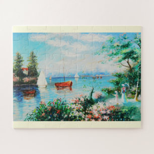 Puzzle Scène de rivière estivale