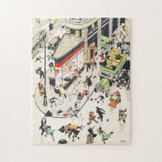 Puzzle Scène de rue de Flatiron New York Tony Sarg