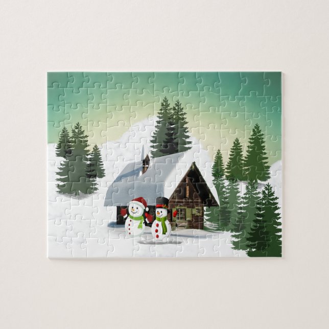 Puzzle Scène des neiges de Noël (Horizontal)