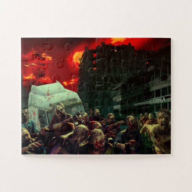 Puzzle Scène d'Halloween apocalyptique de SlipperyJoe gra (Horizontal)