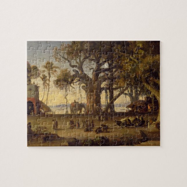 Puzzle Scène éclairée par la lune d'amon indien de (Horizontal)
