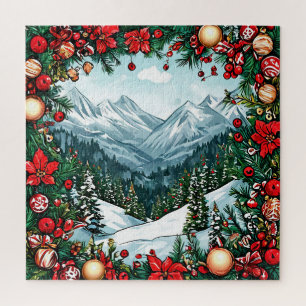 Puzzle Scène festive de pays des merveilles hivernal