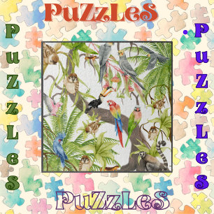 Puzzle Scène Jungle Oiseaux tropicaux, Critères, Liège