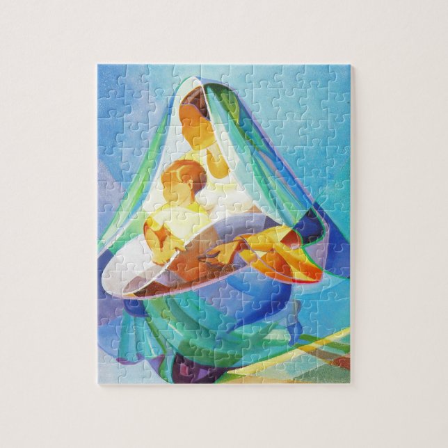 Puzzle Scène orientale de nativité, Mary, Jésus (Vertical)