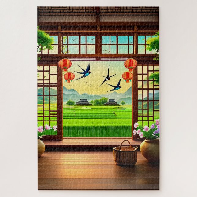 Puzzle Scène rurale chinoise (Vertical)