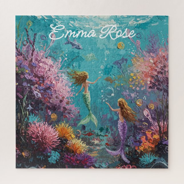 Puzzle Scène sous-marine de sirène enchantée (Vertical)