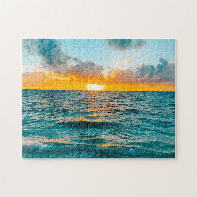Puzzle Scène Tropical Sunset Beach - Grande barrière de c (Horizontal)