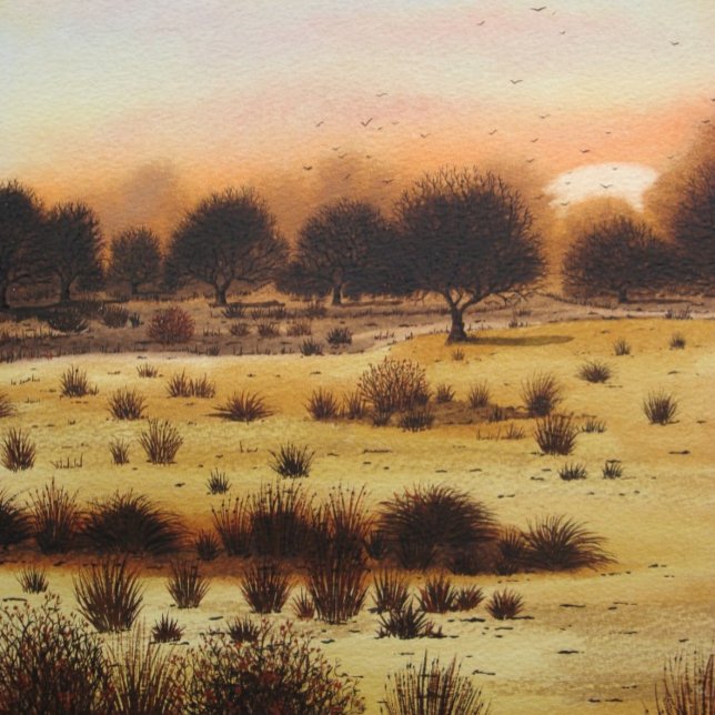 Puzzle scenic landscape sunset over woodland plains art (Créateur téléchargé)