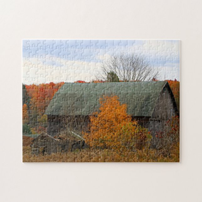 Puzzle Scenic Picturesque Colors Old Wood Farm Barn (Horizontal)