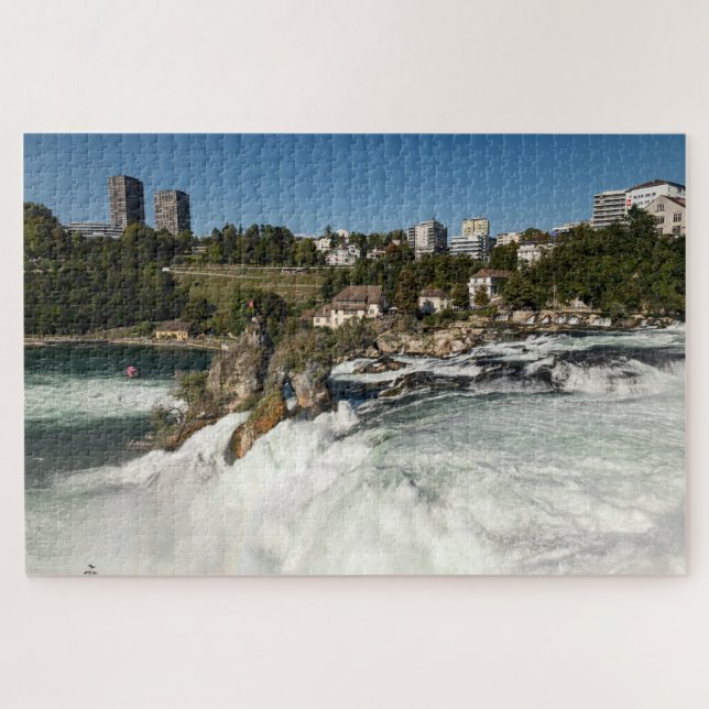 Puzzle Schaffhouse Suisse  cascades du Rhin (Horizontal)