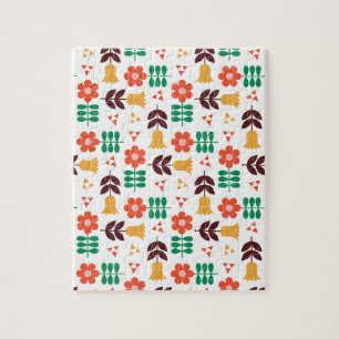 Puzzle Schéma floral scandinave