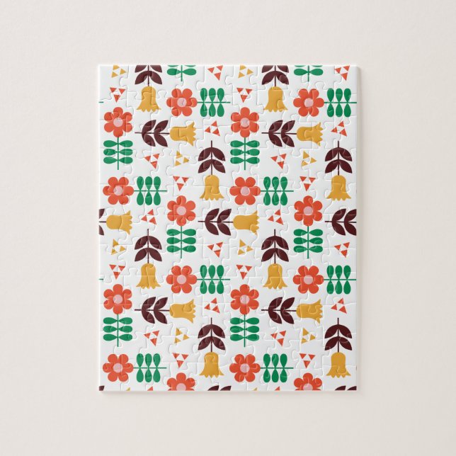 Puzzle Schéma floral scandinave (Vertical)