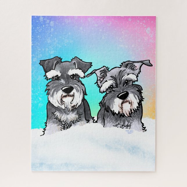 Puzzle Schnauzer d'hiver (Vertical)