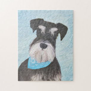 Puzzle Schnauzer (Miniature) Peinture - Chien original mi