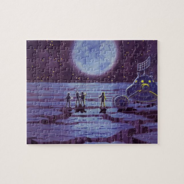 Puzzle Science-fiction vintage Rover terrestre Aliens sur (Horizontal)