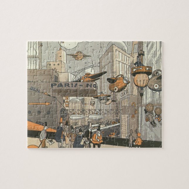 Puzzle Science-fiction vintage Urban Paris, Steam Punk (Horizontal)