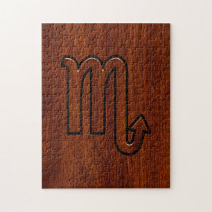Puzzle Scorpio Zodiac Connexion en acajou Style Décor