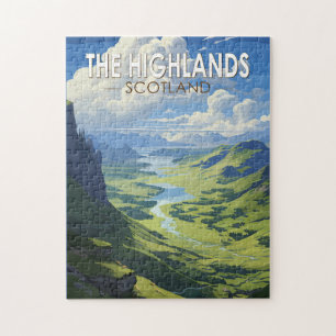Puzzle Scotland Highlands Scotland Travel Art Vintage