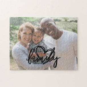 Puzzle Script Familial   Photo de Famille Personnalisée