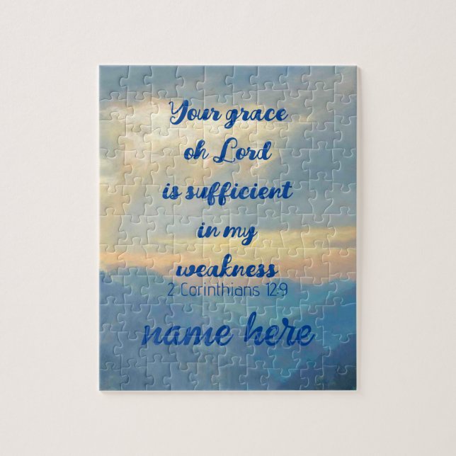 Puzzle Scripture Verse, Encouragement, Personalize (Vertical)