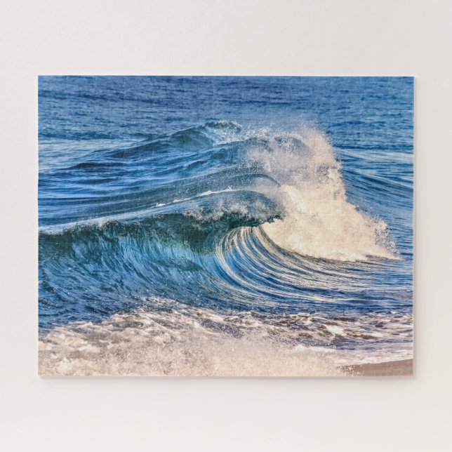 Puzzle Sculpture d'eau puissante des vagues de l'océan au (Horizontal)