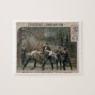 Puzzle "Se battent en duel dans la neige", l'affiche pour
