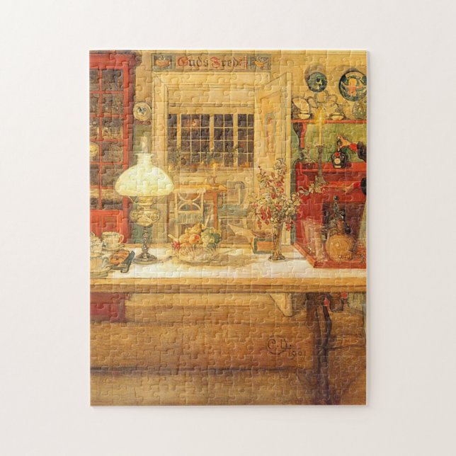 Puzzle Se Préparer Pour Un Jeu De Cartes Par Carl Larsson (Vertical)