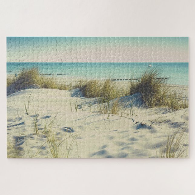 Puzzle Sea Grass et dunes de sable sur la plage (Horizontal)