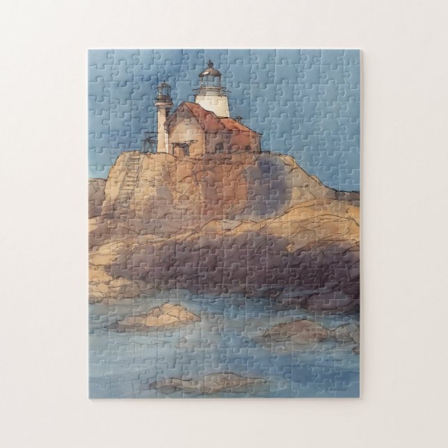 Puzzle Seascap with lighthouse (Vertical)
