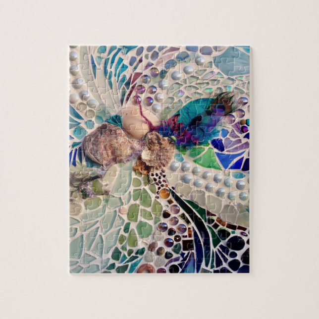 Puzzle Seashells Beach Motif Mosaic (Vertical)