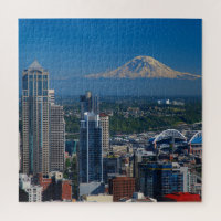 Seattle avec le Mont Rainier Photographie