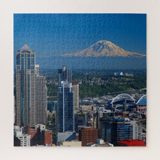 Puzzle Seattle avec le Mont Rainier Photographie (Vertical)