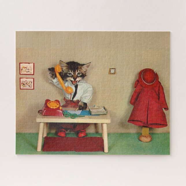 Puzzle secrétaire tabby kitten (Horizontal)