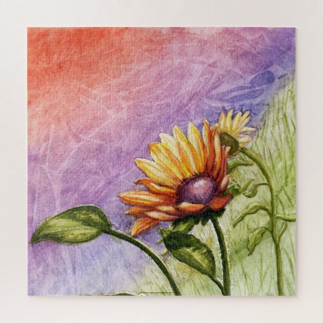 Puzzle Secrets de tournesol au coucher du soleil (Vertical)
