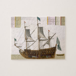 Puzzle Section par un bateau de premier ordre français d