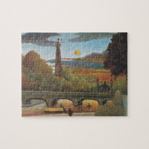 Puzzle Seine and Eiffel Tower at Sunset by Henri Rousseau