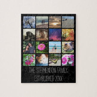 Puzzle Seize angles arrondis Collage photo ou Instagram