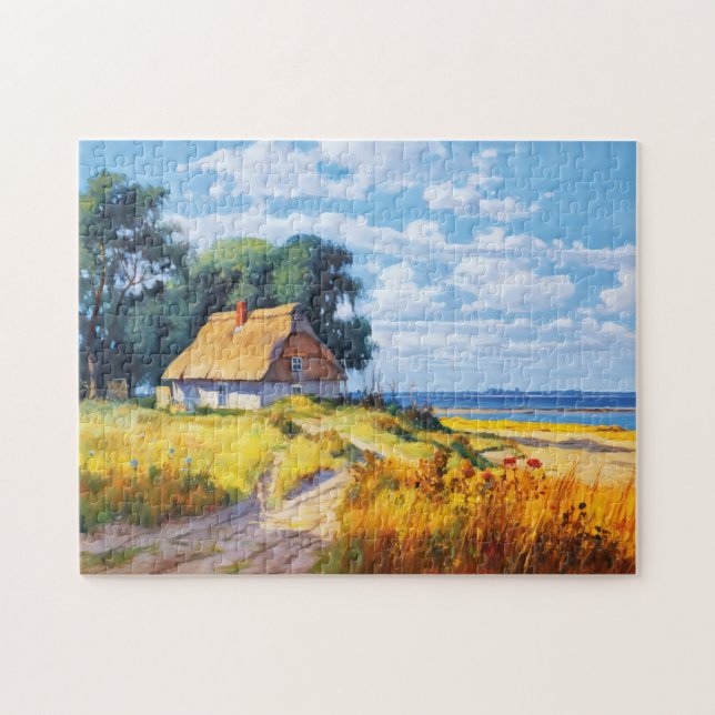 Puzzle Sentier de sable panoramique menant à une Cotta au (Horizontal)