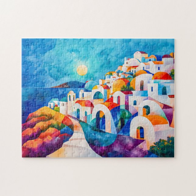 Puzzle Sentier de Santorin vers la mer (Horizontal)